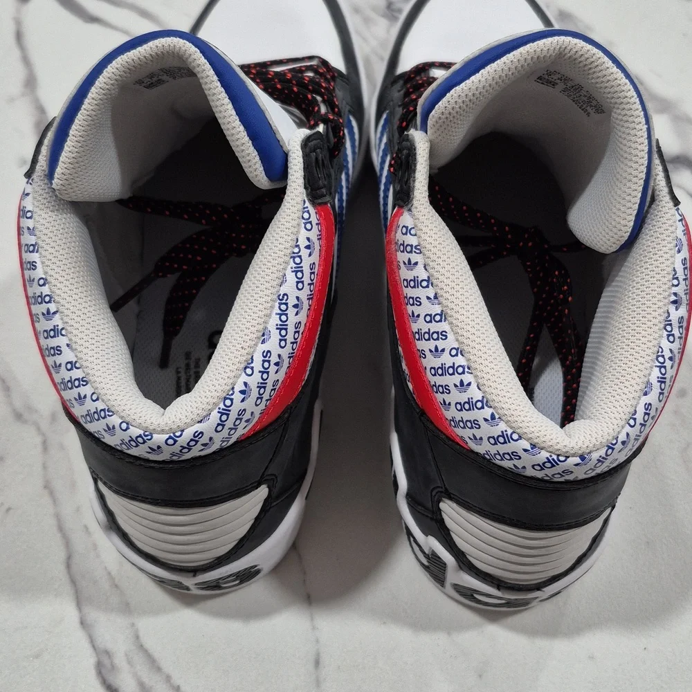 Adidas Transmission Pack Hi Top Hard Court Basketball Sneakers, Mens 9 White - Picture 8 of 15